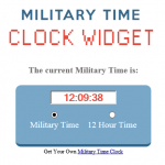 military time clock widget