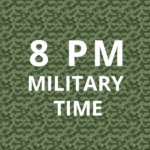 What is 8PM military time?